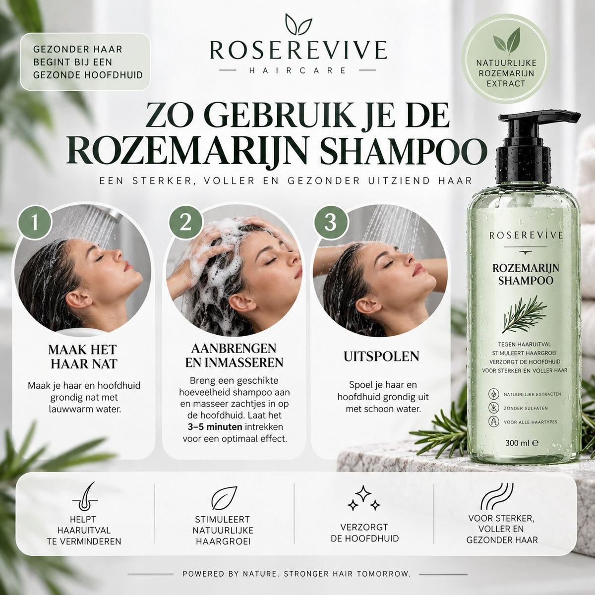 Roserevive™ | Rosemary Keratin Shampoo - 100 ml per fles