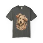 Happy Scruffy Dog T-Shirt — Cute Paw Print Portrait Tee