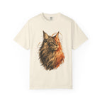 Majestic Maine Coon Cat T-Shirt — Artistic Portrait Tee for Cat Lovers