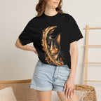 Cat Peek T-Shirt — Calico Cat Artistic Portrait Tee
