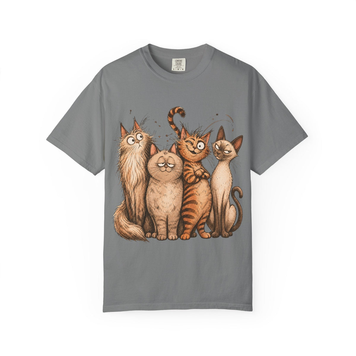 Cat Squad T-Shirt — Cute Cartoon Cat Family Graphic Tee