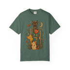 Cat Stack T-Shirt — Autumn Woodland Cats with Moon & Butterflies