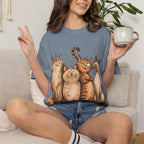 Cat Squad T-Shirt — Cute Cartoon Cat Family Graphic Tee