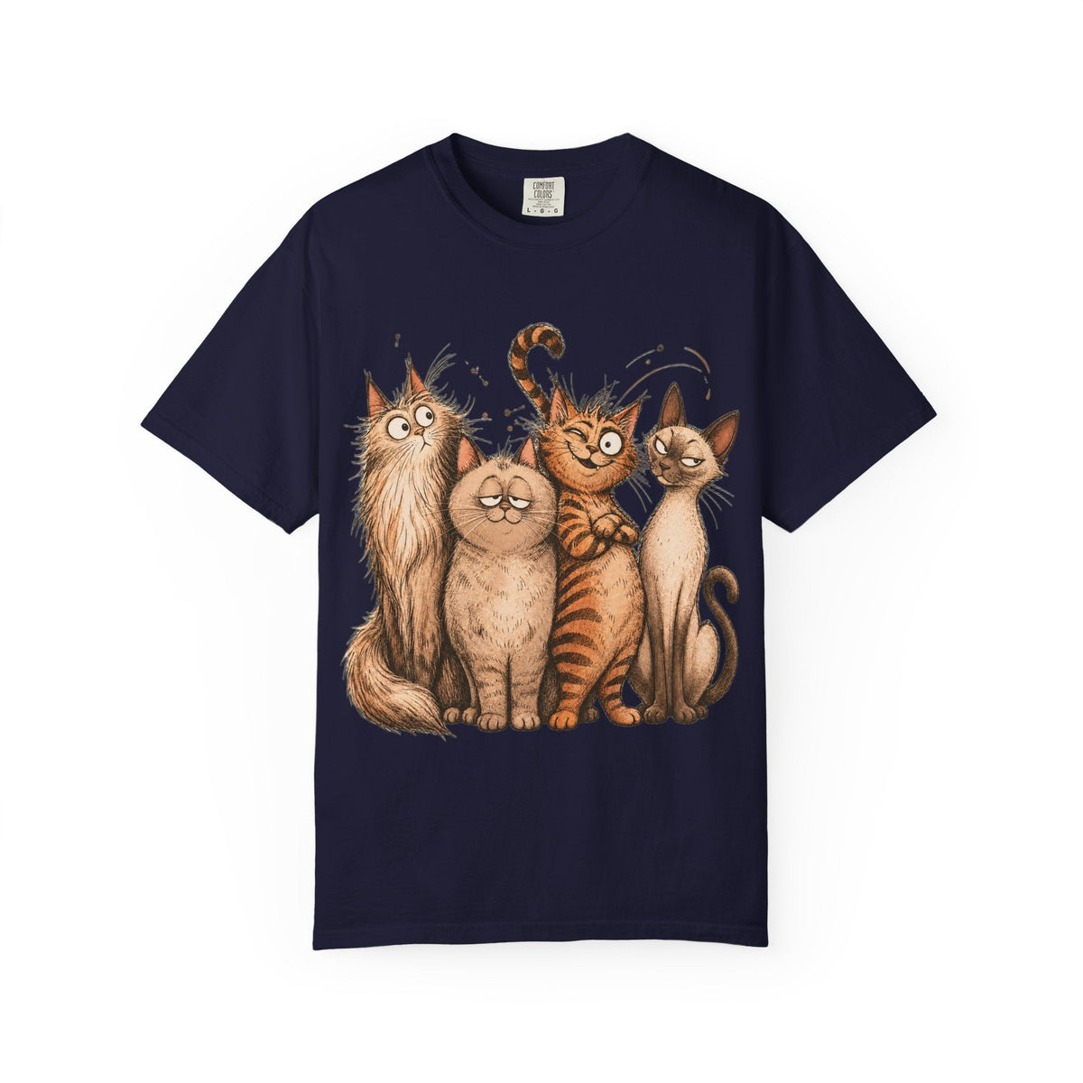 Cat Squad T-Shirt — Cute Cartoon Cat Family Graphic Tee