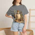 Peace on Earth Christmas T-Shirt — Vintage Holiday Tea & Mouse Illustration