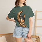 Cat Peek T-Shirt — Calico Cat Artistic Portrait Tee