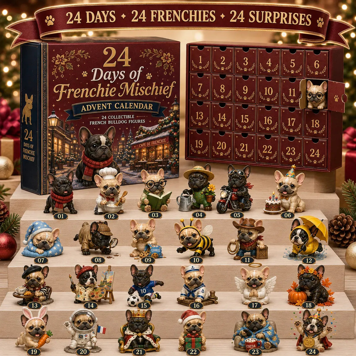 Frenchie Kalender | 24-daagse adventskalender