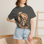 T-Shirt — Gentle Petting Rescue Dog Portrait Tee