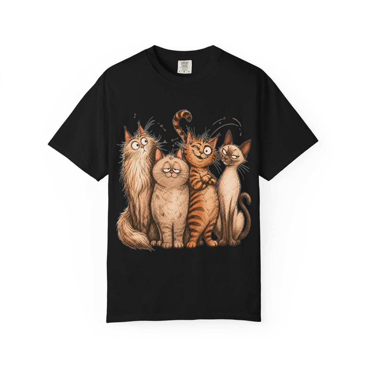 Cat Squad T-Shirt — Cute Cartoon Cat Family Graphic Tee
