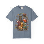 Cat Family Woodland Tee — Cute Autumn Cats Illustration T-Shirt