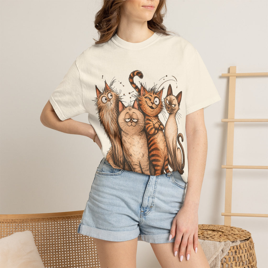 Cat Squad T-Shirt — Cute Cartoon Cat Family Graphic Tee