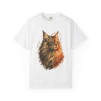Majestic Maine Coon Cat T-Shirt — Artistic Portrait Tee for Cat Lovers