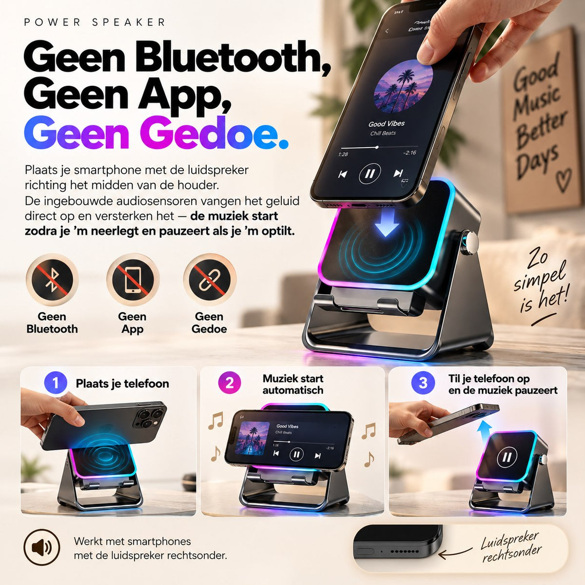 Power Speaker - 5-In-1 Draadloze Luidsprekerstandaard!