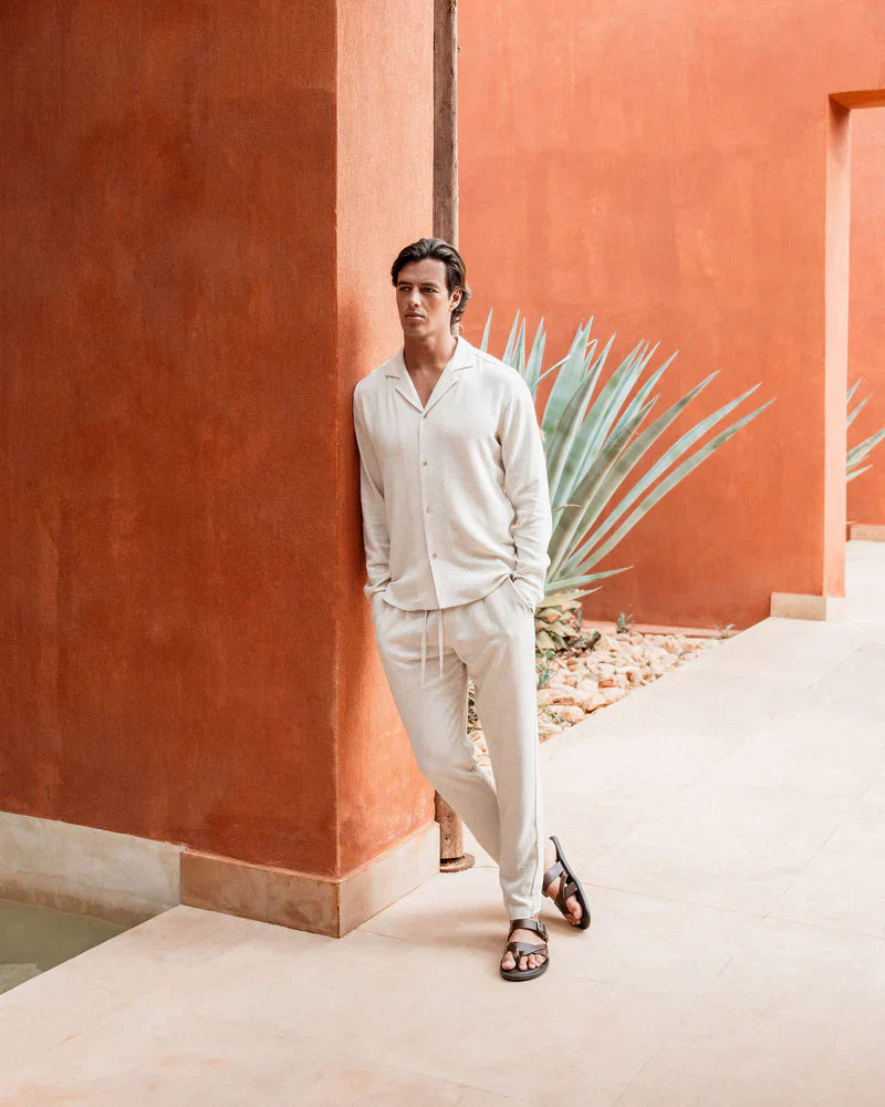 Azurro Long Sleeve Linnen Set
