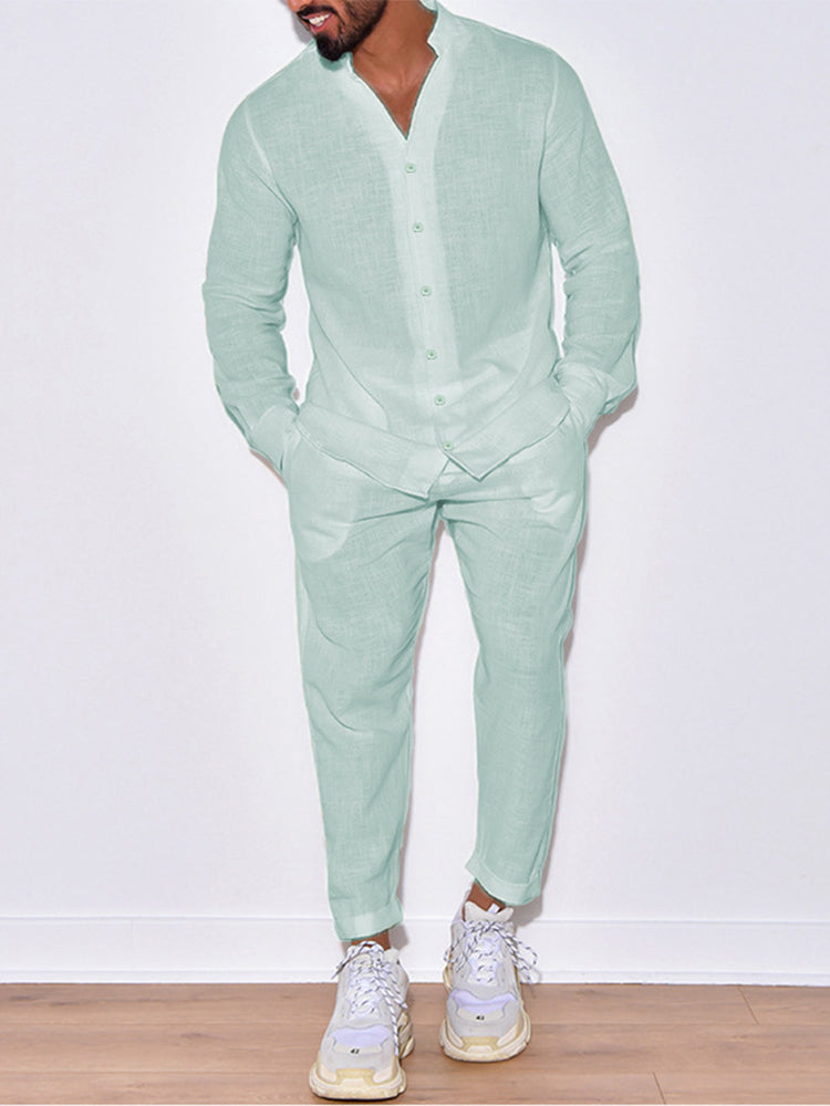 Dante Casual Long Sleeve Linnen Set