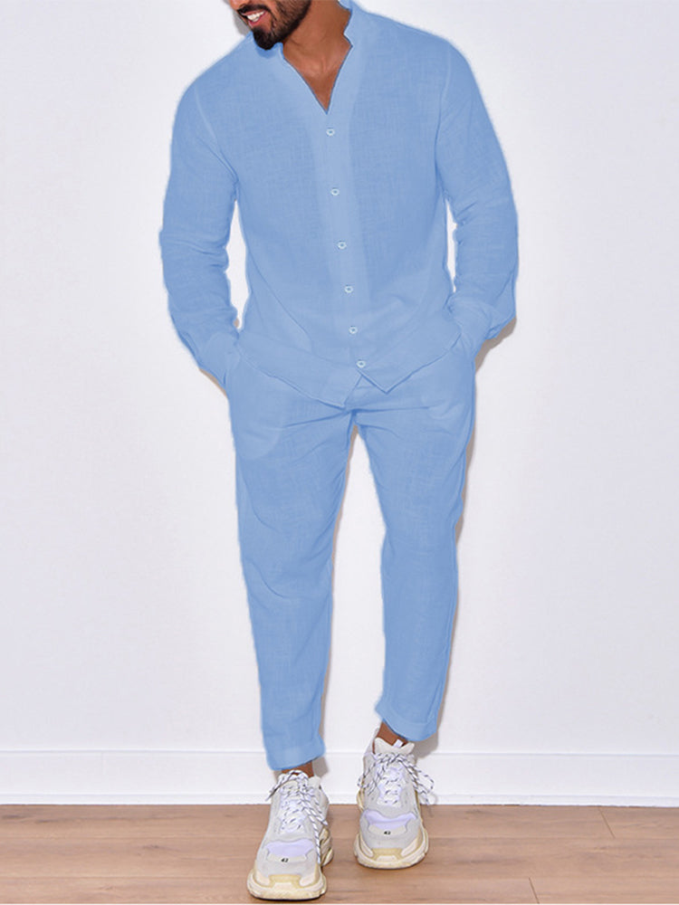 Dante Casual Long Sleeve Linnen Set