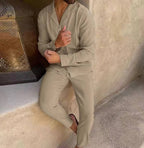 Azurro Long Sleeve Linnen Set